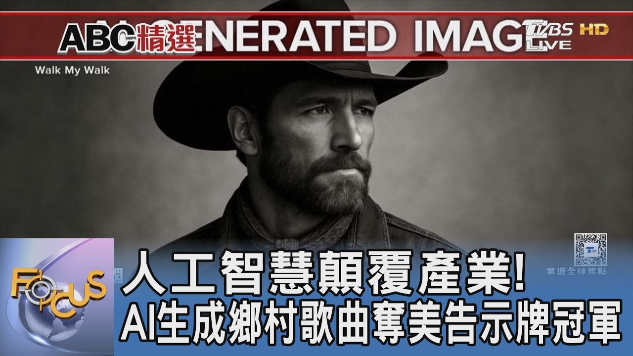 人工智慧顛覆產業! AI生成鄉村歌曲奪美告示牌冠軍｜FOCUS午間新聞 20251209 