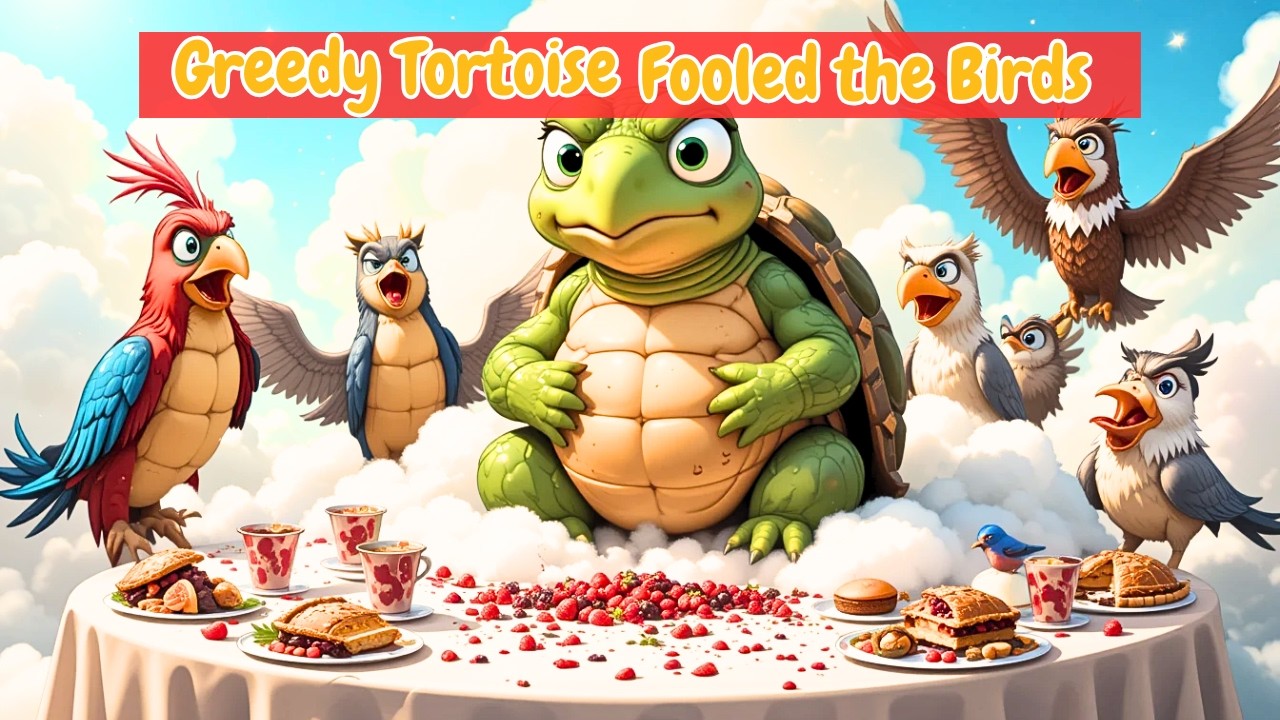 Greedy Tortoise and the Sky Feast | Story for Kids in English | Short Moral Stories in English