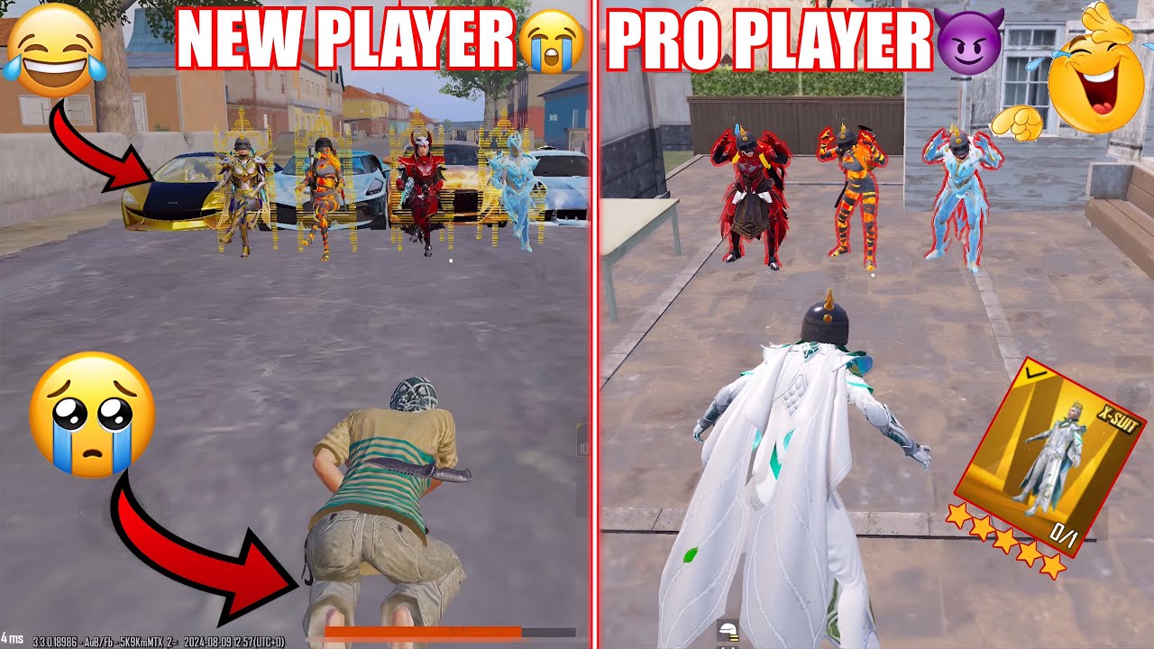 PRANK😱SQUAD RANDOM RICH PLAYERS🤑VS NEW PLAYER🥺WITH REVENGE😈PUBG MOBILE