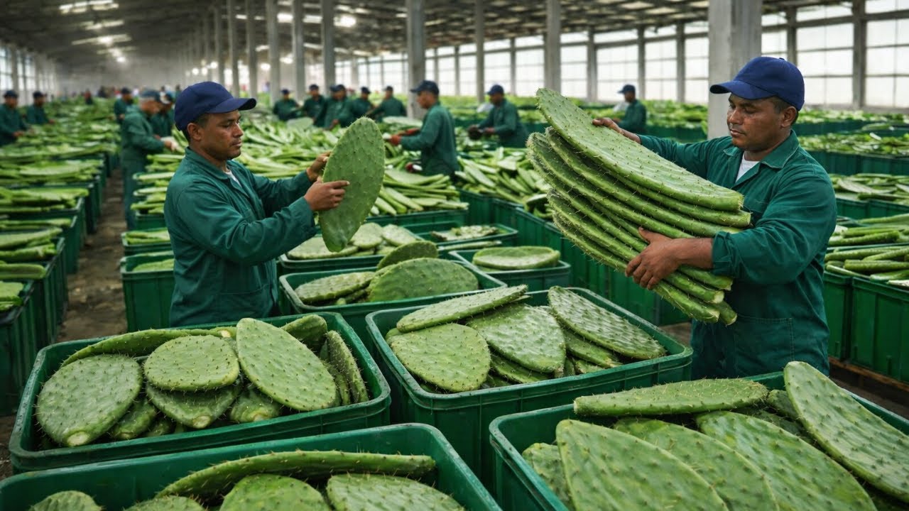 From Desert to Factory: How Spiky Cactus Becomes Healing Juice & Medicine (Full Process)