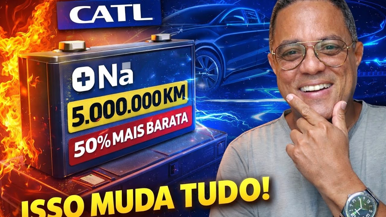 A CATL QUEBROU O JOGO: BATERIA DE SÓDIO COM 5 MILHÕES DE KM E CUSTA METADE DO PREÇO