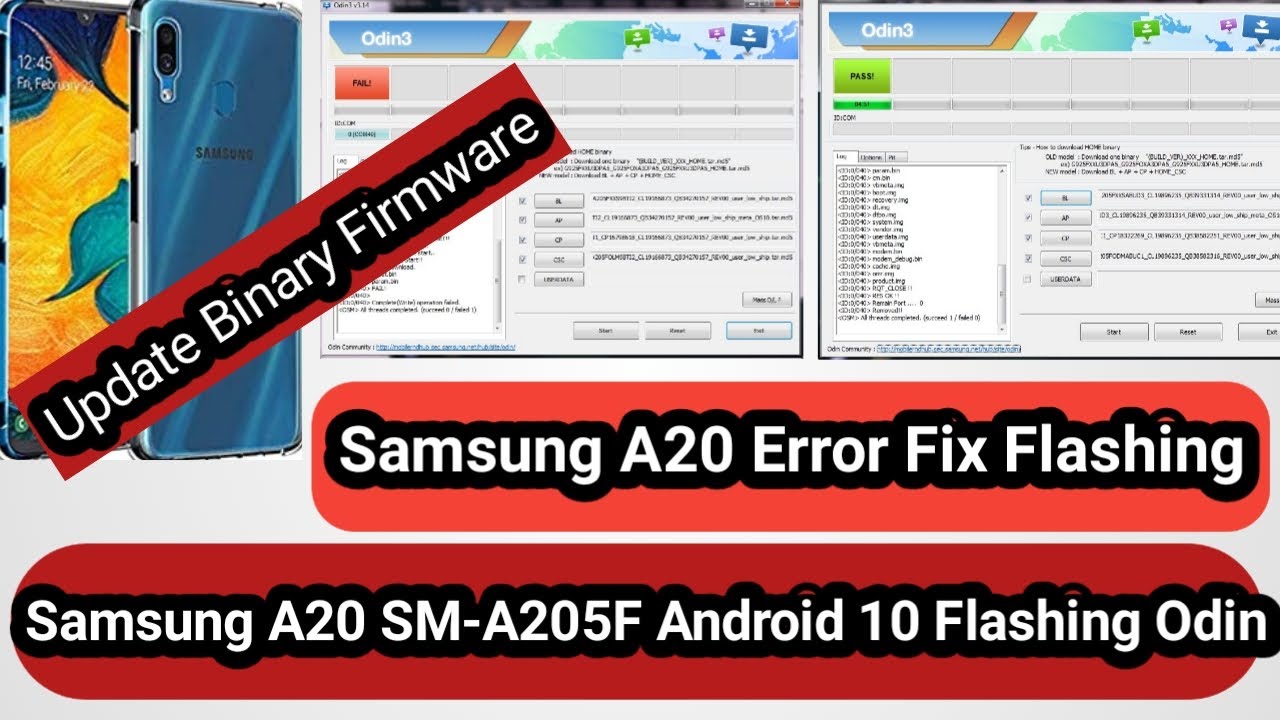 How To Flash Samsung Galaxy A20-Samsung A205F Flashing Error Fix Solution/ Update Firmware Download
