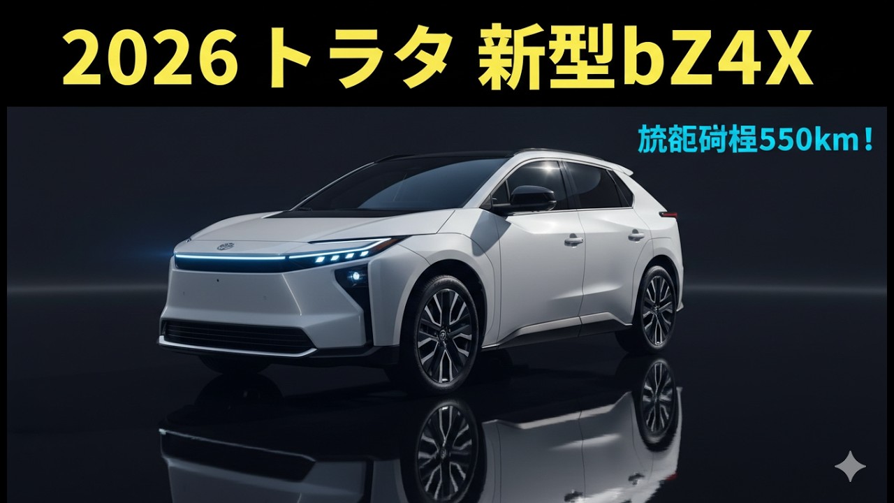 フル充電で衝撃走行距離！2026年トヨタbZ4Xは1回の充電で550km走れるのか？！🔥🔋⚡