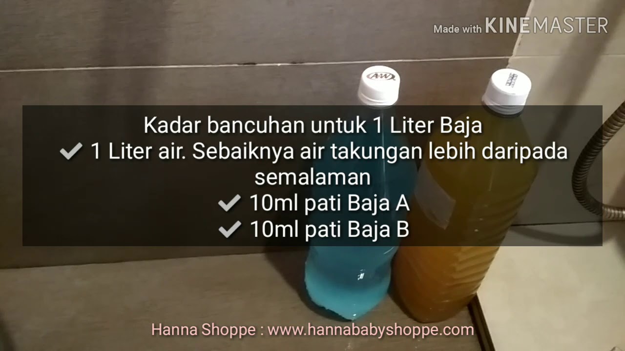 Bancuhan Baja AB untuk Menghasilkan 1L Air Baja