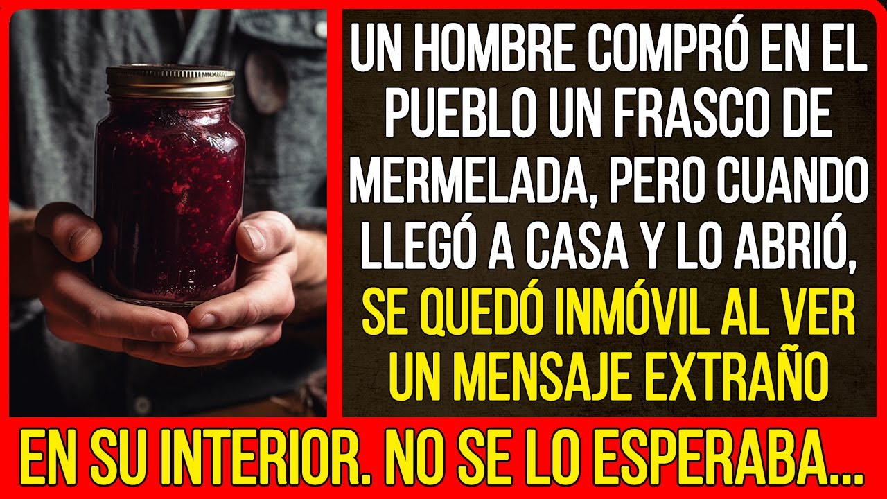 Un hombre compró en el pueblo un frasco de mermelada, pero cuando llegó a casa y lo abrió...