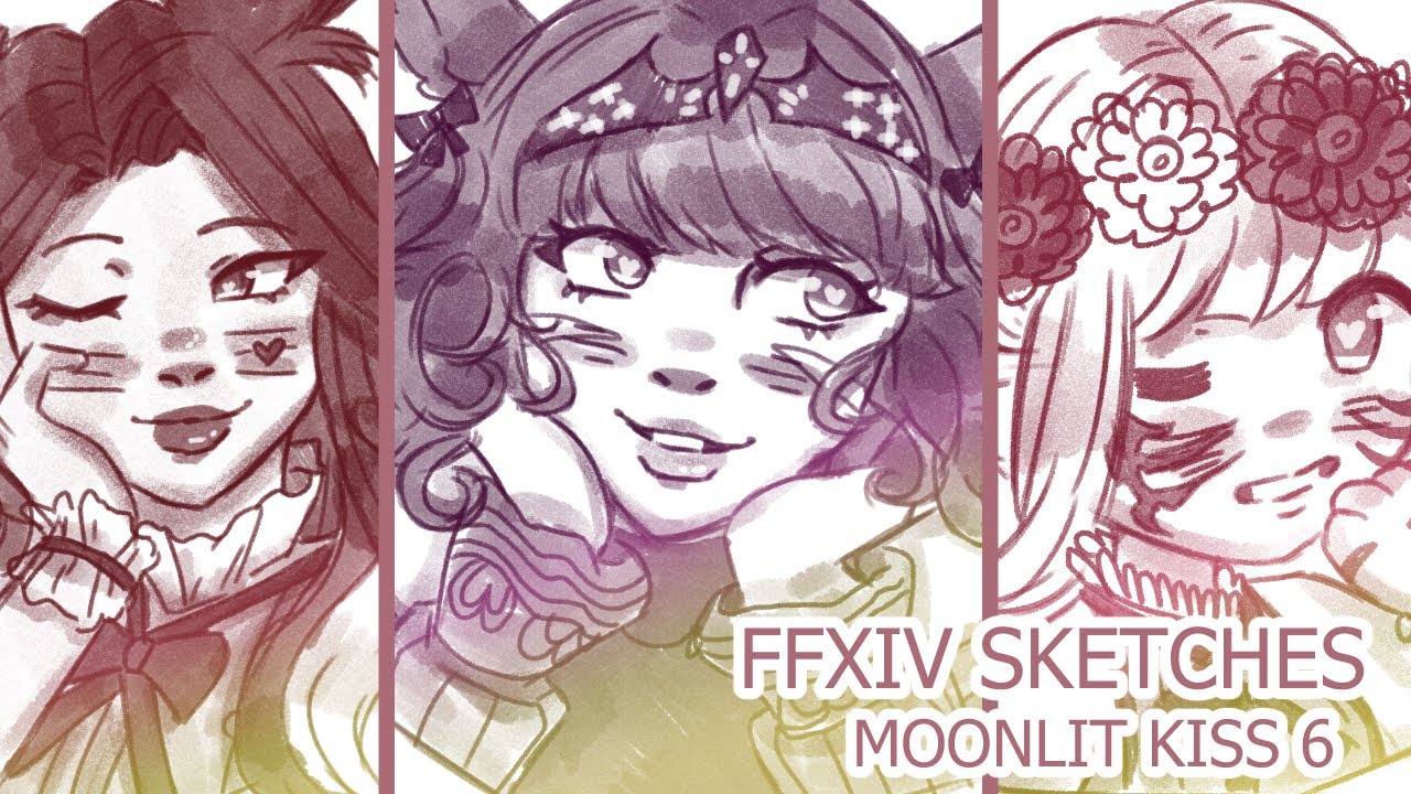 FFXIV Sketches | Moonlit Kiss EU 6