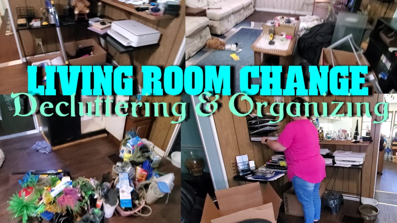 Living Room Change/Decluttering and Organizing