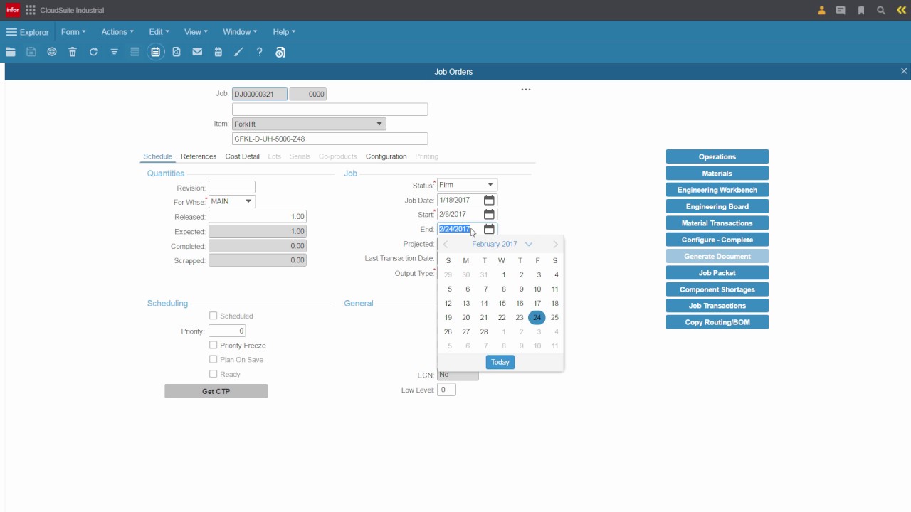 Демонстрация Infor CloudSuite Industrial (SyteLine) — опыт использования в производстве