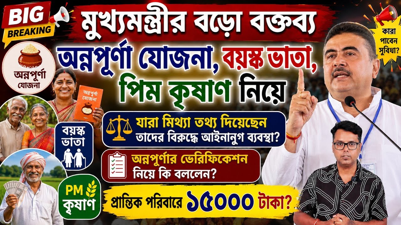 Annapurna Yojana Payment Status: Annapurna bhandar Verification: Old Age Pension: PM Krishan: SVMCM
