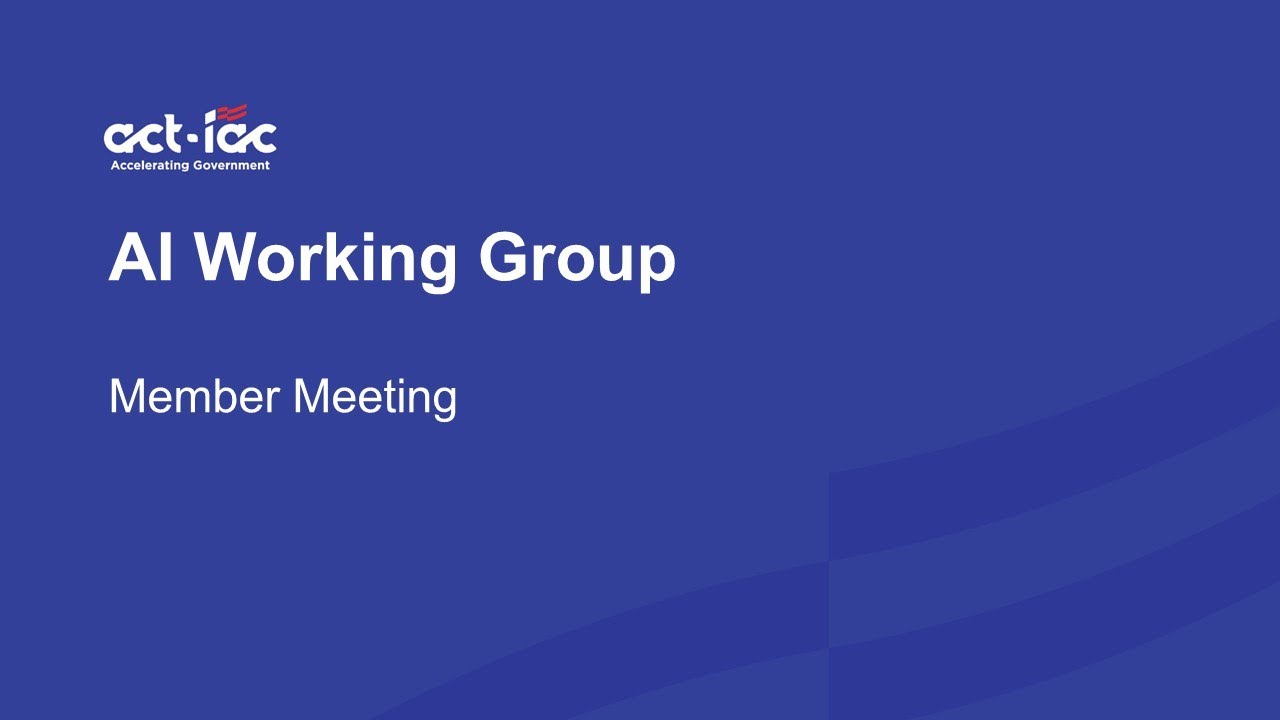 AI Working Group Member Meeting, November 2025