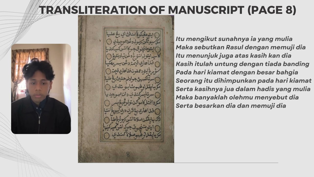 PRESENTATION QHW3033 INTRODUCTION TO MALAY AND ISLAMIC MANUSCRIPT (KITAB KANZ AL-ULA)