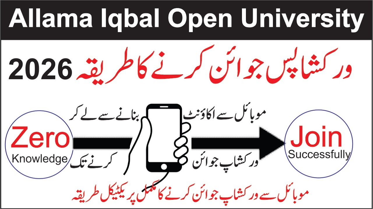 AIOU Workshop Attend karne ka tarika | How to Attend AIOU Workshops 2026 in Mobile | AIOU Workshops