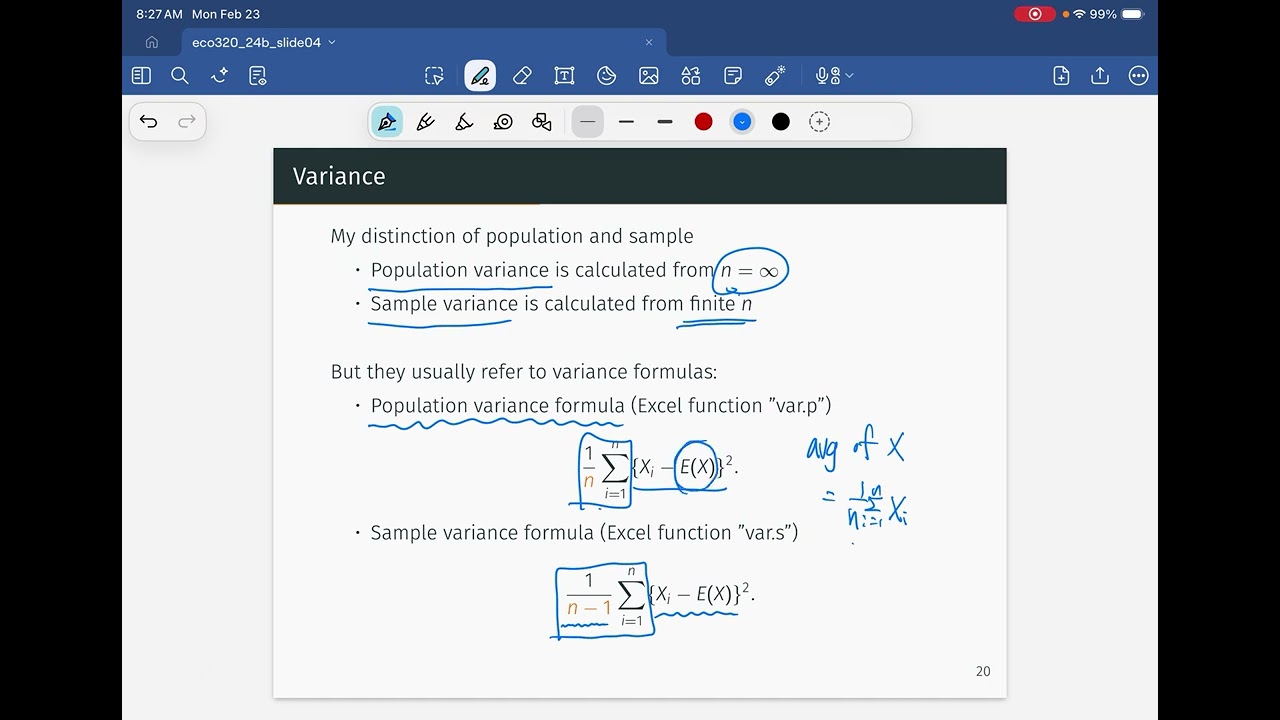 Eco320 Ch4 (2) What is the Variance?