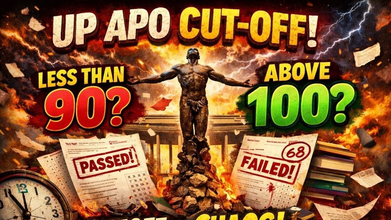 UP APO cut off above 100 or less than 90 !panic!! Rational talk I UP APO 2026 l #upapo #upapoexam 
