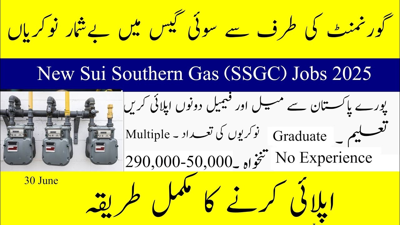 Sui Southern Gas Company (SSGC) Jobs 2025 - New Government Jobs in Pk - How to Apply Step-by-Step
