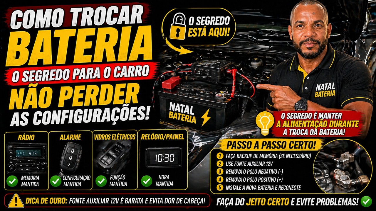 COMO TROCA BATERIA NISSAN KICKS CUIDADO PARA CARRO NÃO PERDE AS CONFIGURAÇÕES
