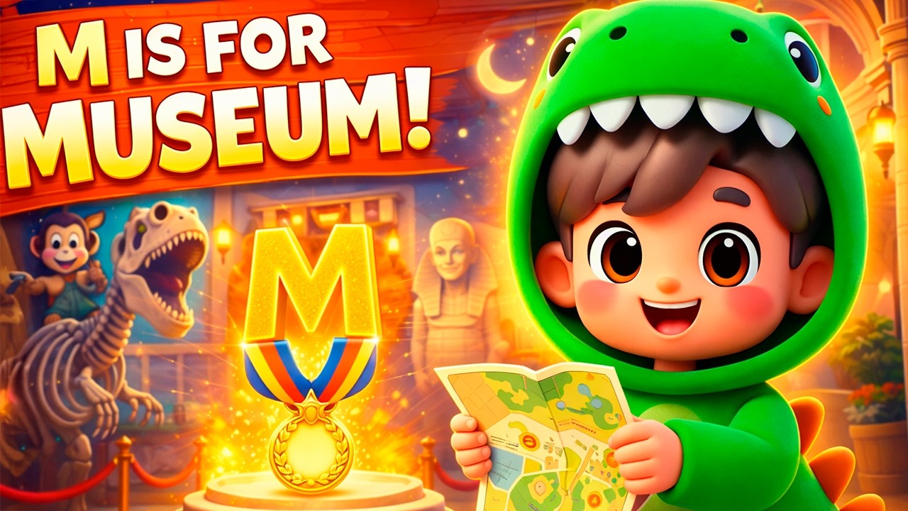 Learn the Letter M! | M Phonics Song for Kids with a Fun Museum Mystery
