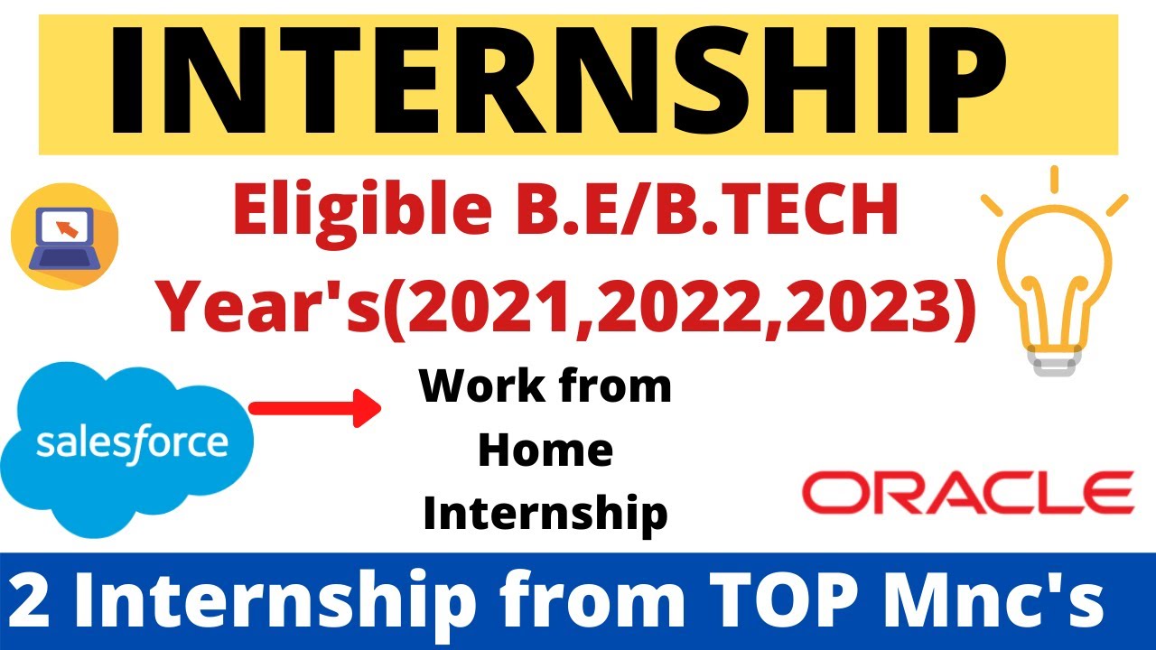 Internships for college students 2021,2022,2023 Batch(BE/BTECH) Oracle & Salesforce(Remote)  #Oracle