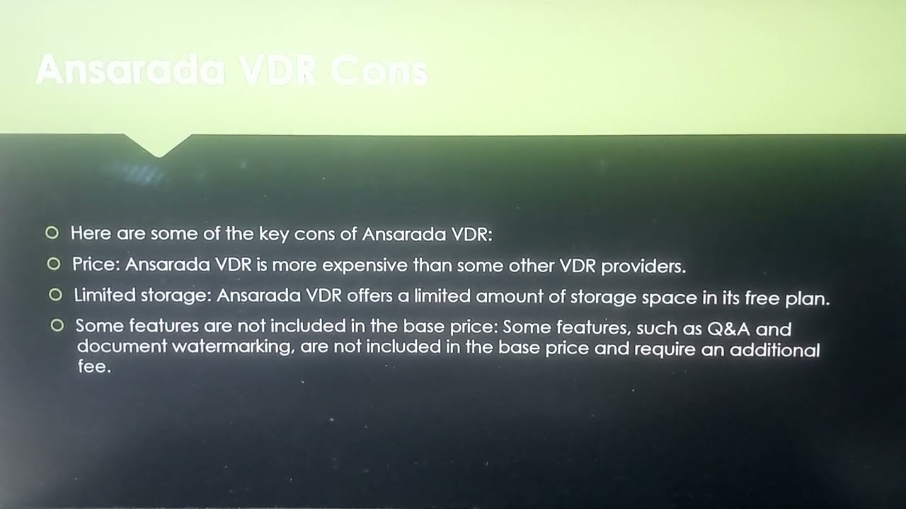 Ansarada Virtual Data Room Reviews