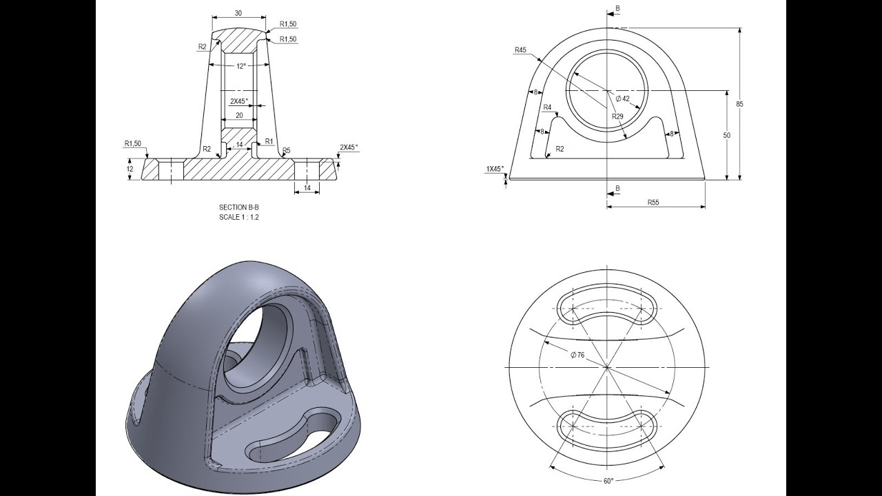 SolidWorks - Loft hay Swept _ Cách xác định đường dẫn và phương chiếu (Bài 9)