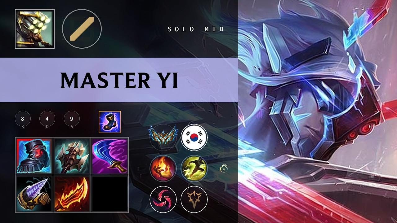 Master Yi Mid vs Azir - KR Challenger Patch 26.08