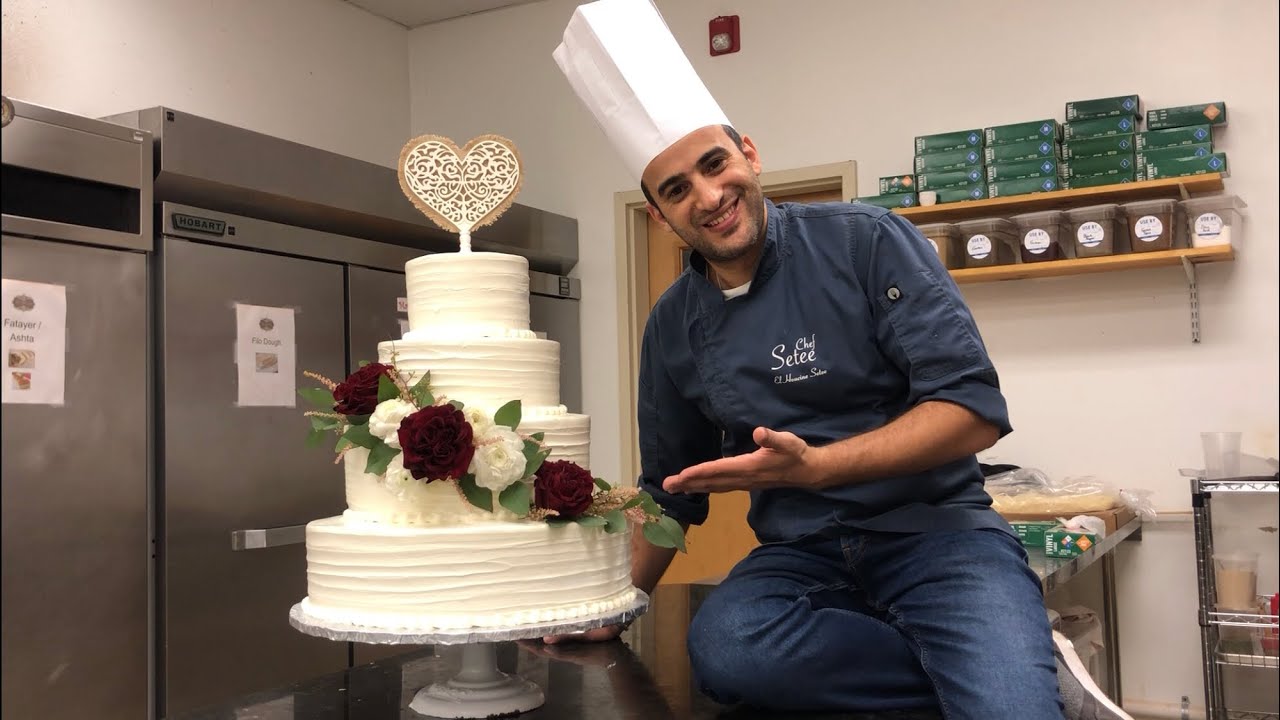Wedding cake butter cream frosting part 2
