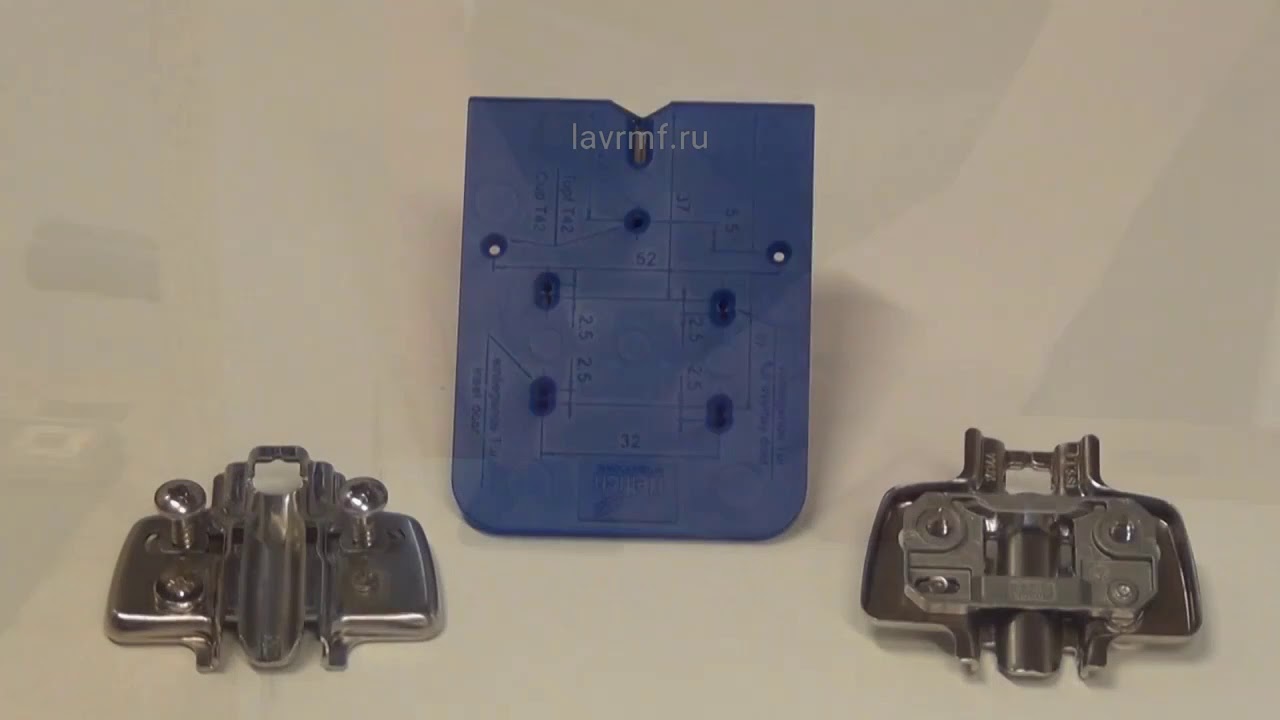 Монтаж  с помощью  разметочного шаблона   BlueJig от Hettich