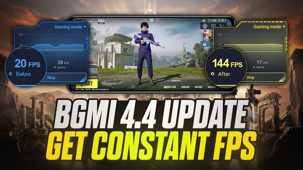 BGMI 4.4 Lag Fix 🔥 Get Constant FPS on 2GB RAM / Low End Device