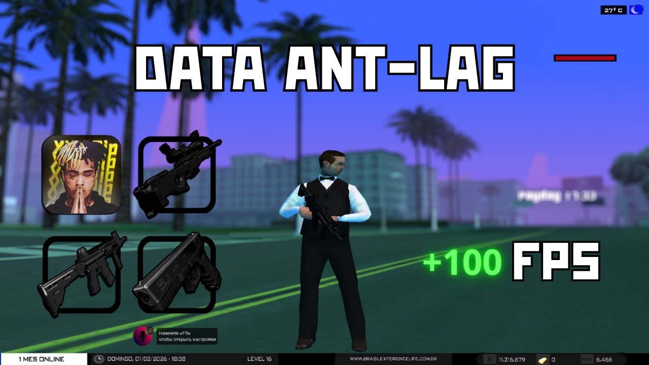 GTA SAMP SUPER LEVE 🔥 ANT-LAG DEFINITIVO + 100 FPS (FUNCIONA EM PC FRACO)
