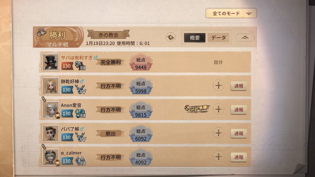 【サバは有利すぎ】No.26ガード（ボンボン）のボコボコマルチマッチ part【第五人格】