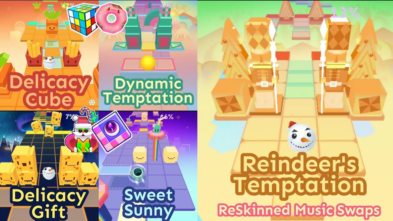 Rolling Sky - Reindeer Temptation, Delicacy Cube,Sweet Sunny,etc. (ReSkinned, Music Swaps)