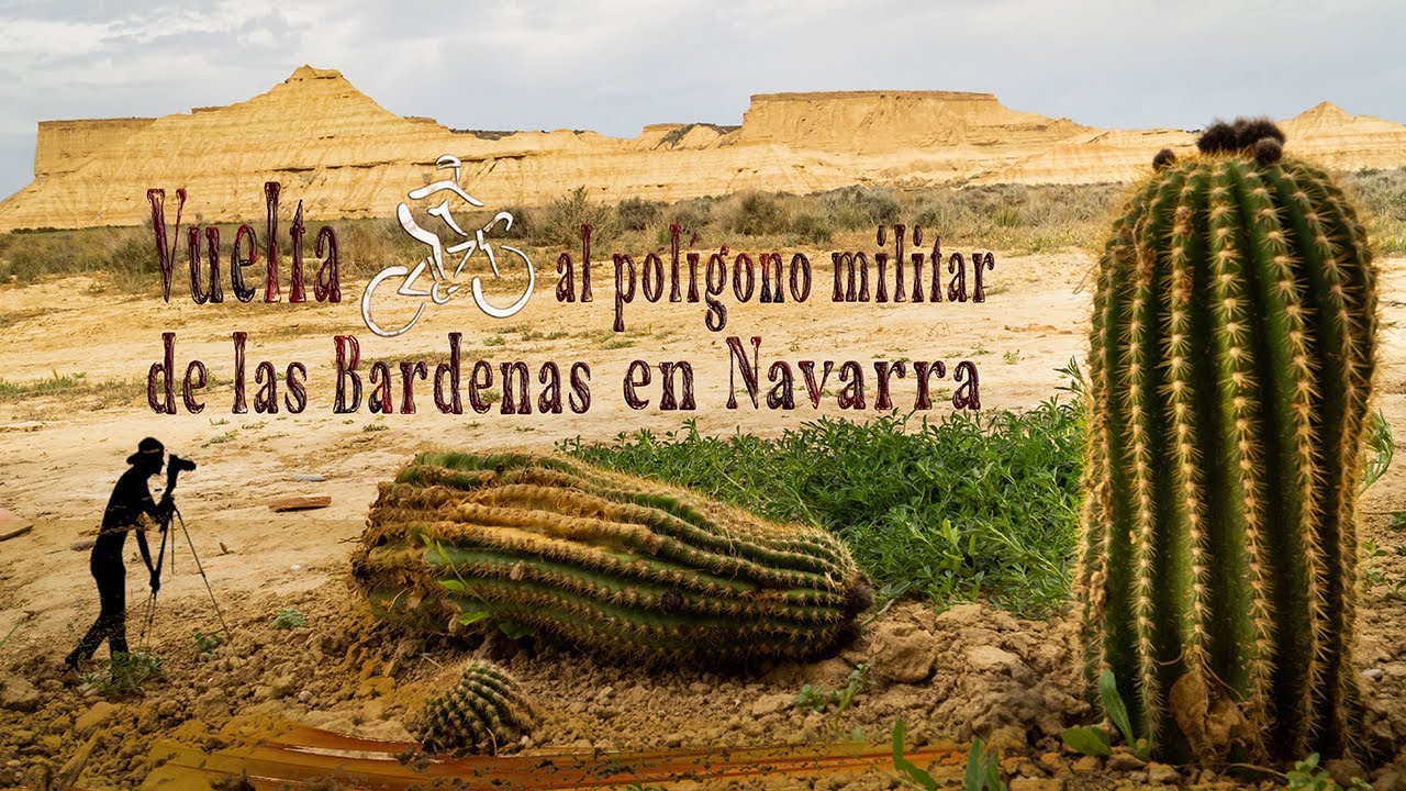 Desierto de las Bardenas  en Navarra. Vuelta al polígono de tiro militar en bicicleta.