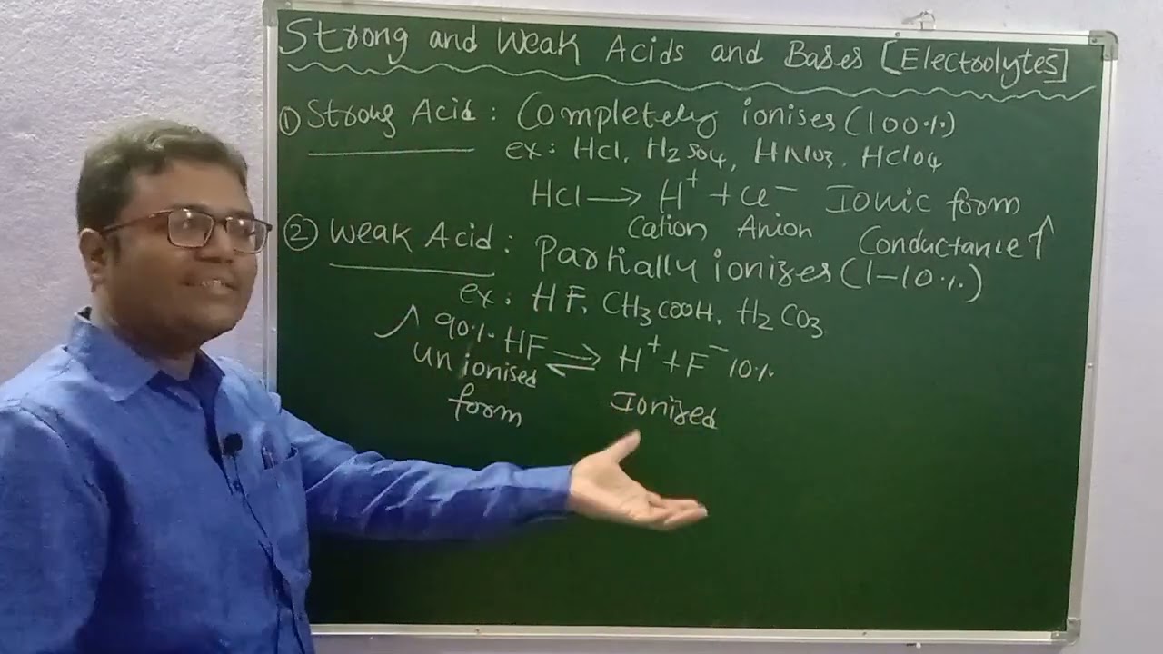 STRONG ACID - WEAK ACID & STRONG BASE - WEAK BASE || 