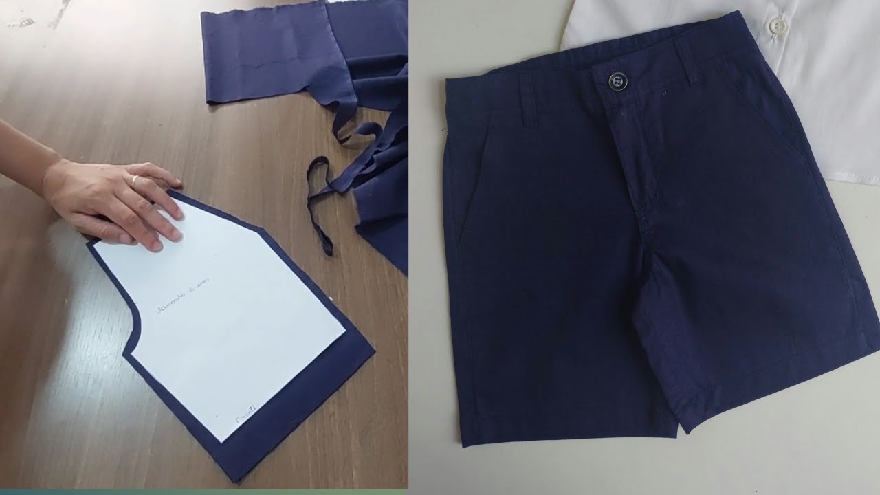 COMO CORTAR E COSTURAR BERMUDA MASCULINA INFANTIL