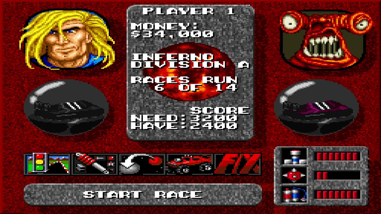 Рок-н-ролл-гоночный (SNES) - ФИНАЛ: Инферно-дивизия A (Воин) + Окончание