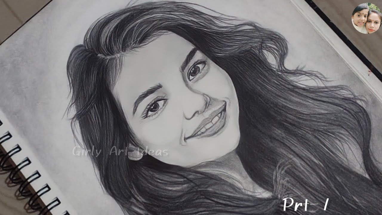 Easy  Shading Tutorial Of A Girl Portrait| Part-1| Easy Steps For Beginners 