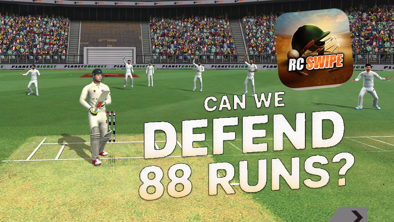 I try to defend Test Cricket History Lowest total in Real Cricket Swipe - can AI all out on DAY 1 ?