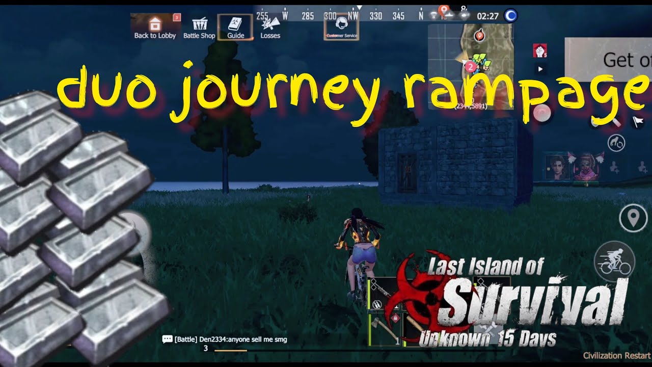 duo journey rampage/easy 1k steel   part 1 last island of survival #lios