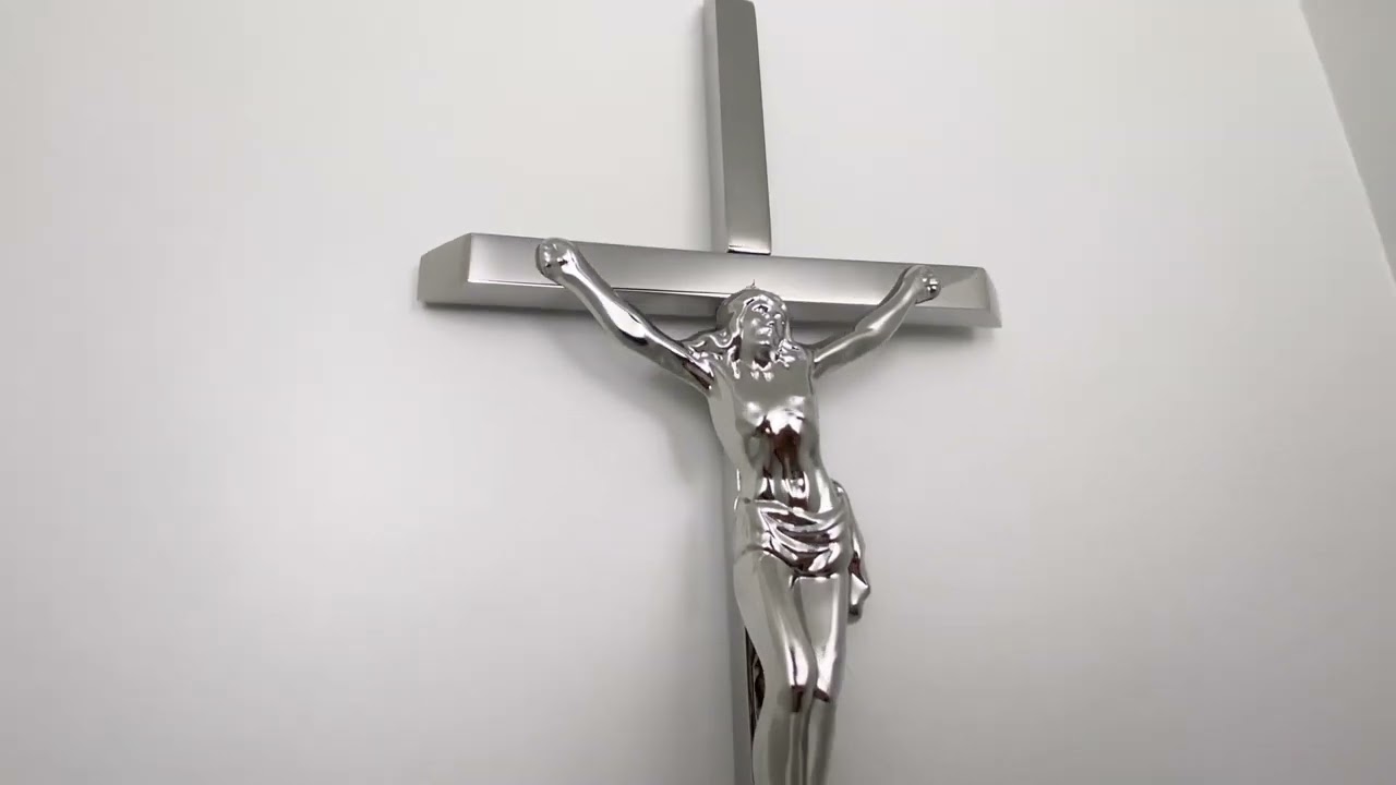 Krzyż Wiszącyb KP12 Z Pasyjką Ze Stali Nierdzewnej Krzyż Nagrobny Krzyż na Gr&oacute;b