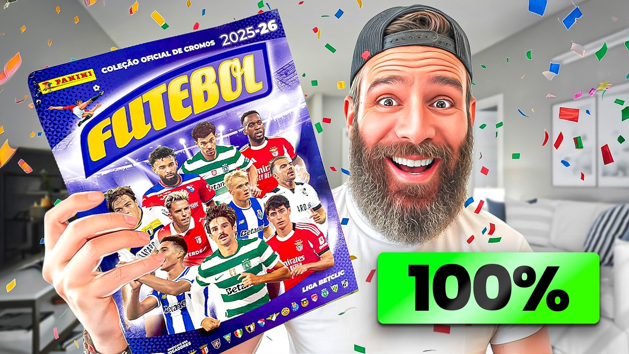 Completei o &Aacute;lbum Panini Futebol 2025-26 🎉