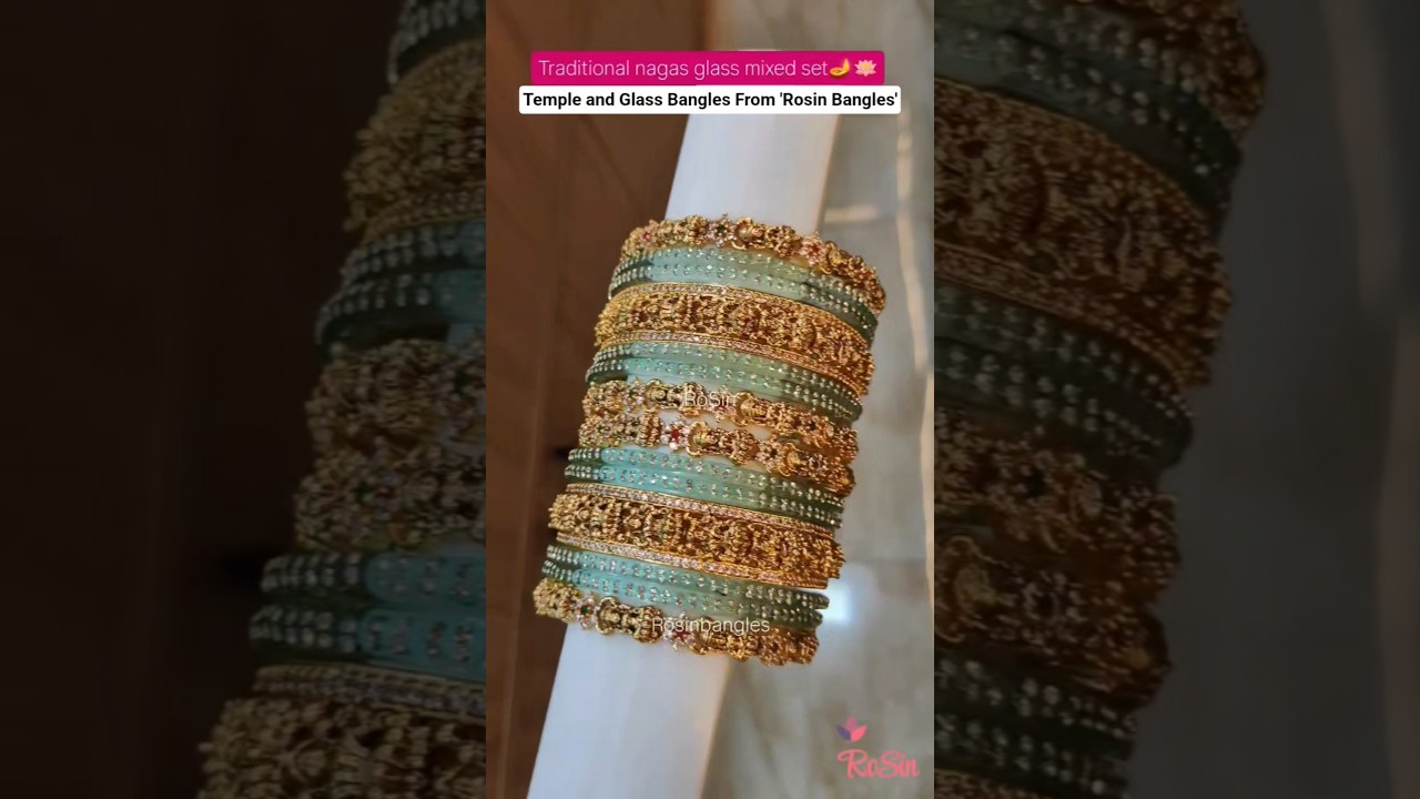 Temple and Glass Bangles From 'Rosin Bangles'