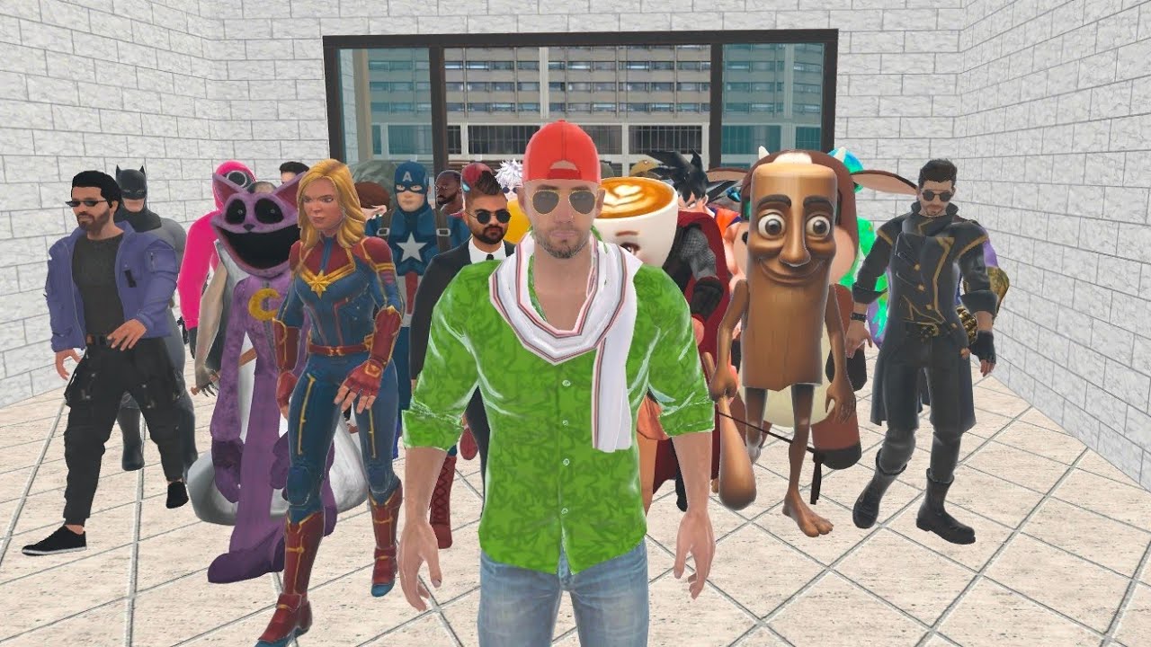 ⚡ ALL AVENGERS ARRIVE BY TRAIN AT MY HOME | Indian Theft Auto Simulator 🚂🏠
