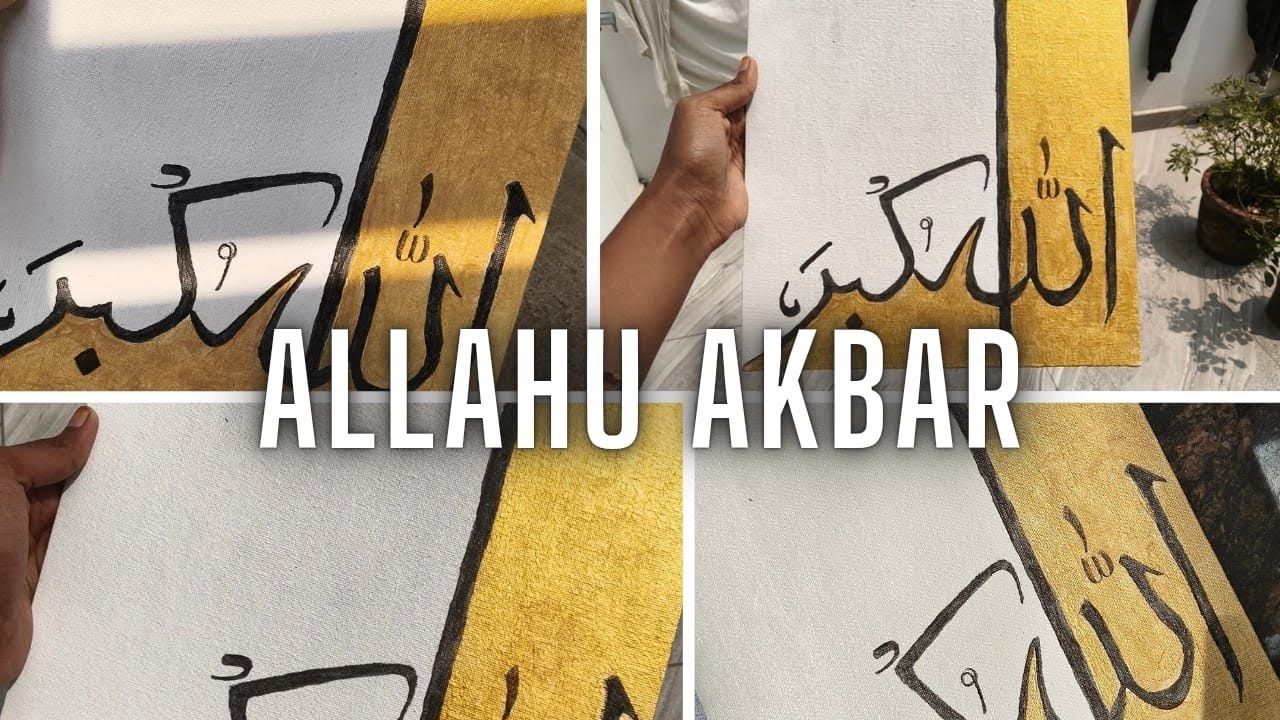'ALLAHU AKBAR' CANVAS ART 🎨 | AYFA | ARABIC CALLIGRAPHY 