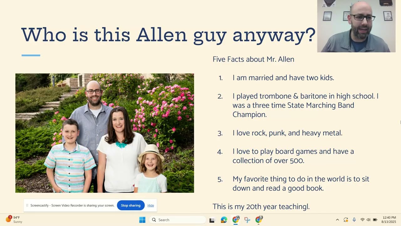 Allen Intro & Expectations