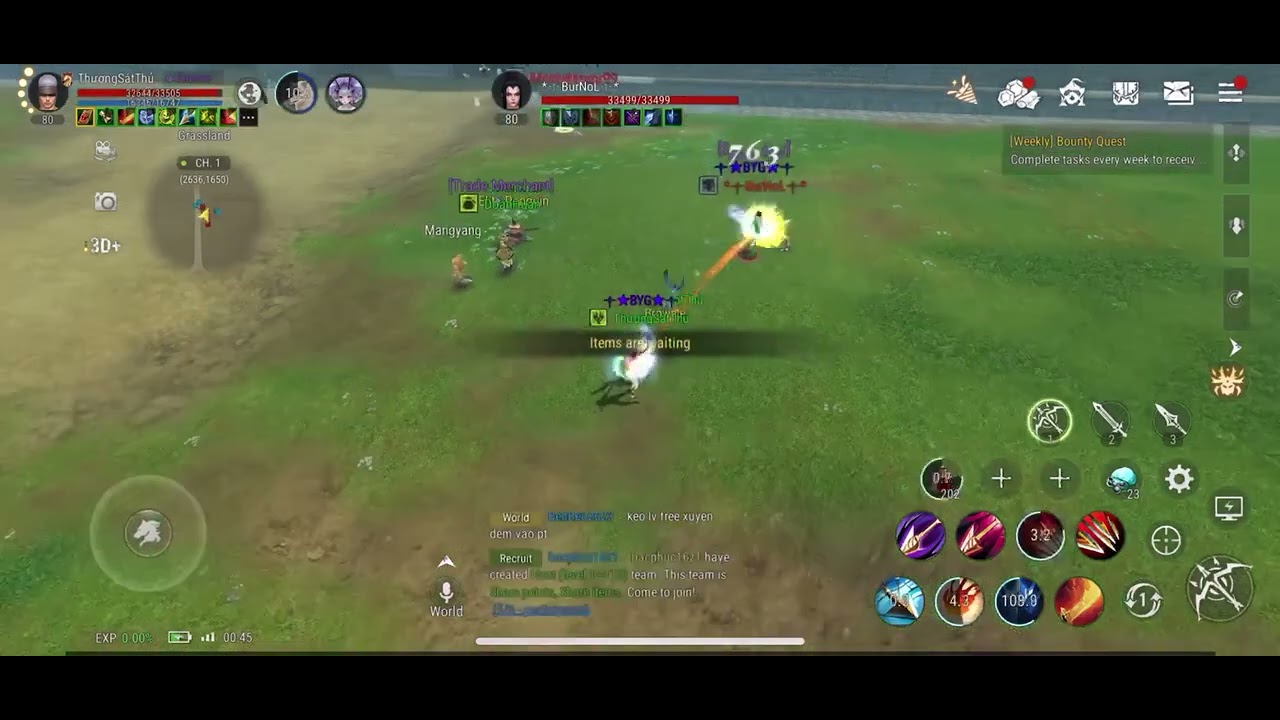 Pure Str Bow vs Pure Str Glaive - Blue Weapon vs SoSun - Aries Server Silkroad Origin Mobile