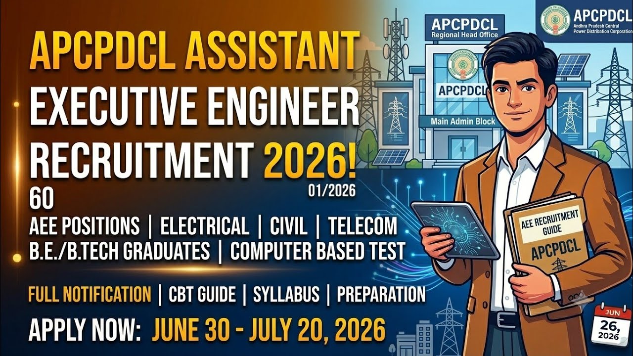 ⚡ APCPDCL AEE Recruitment 2026 | 60 Vacancies | ₹75,000 Salary | No Interview
