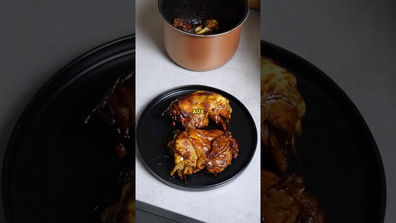 Sojasoße Hühnchen im Reiskocher