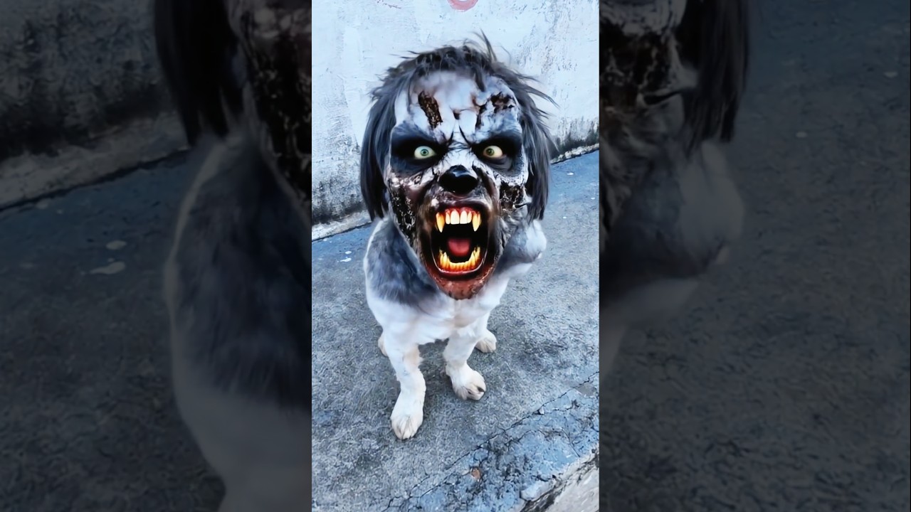 dog zombie 🐕🐶😱🧌🏃&zwj;➡️ #comedy #funny #shorts #zombie