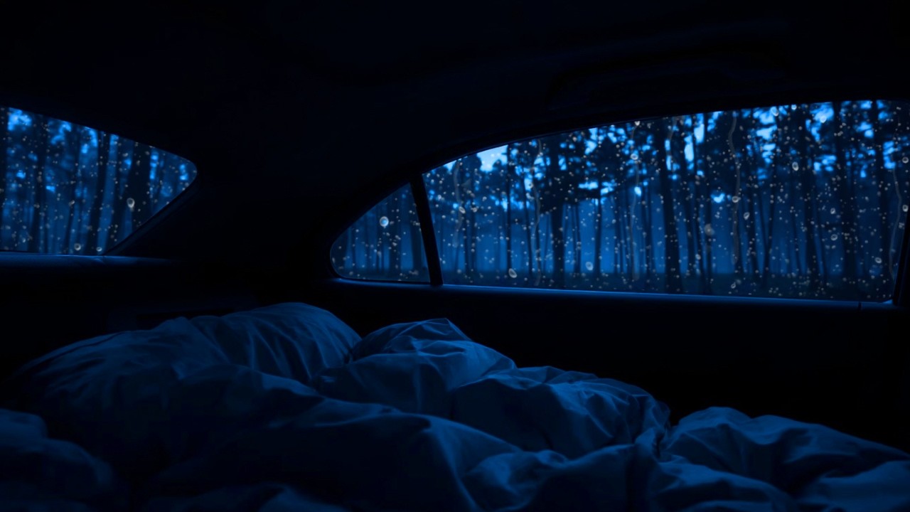 2 Hours ASMR Sleeping in the Car 🌧️ Rain Sounds for Sleep During Storm