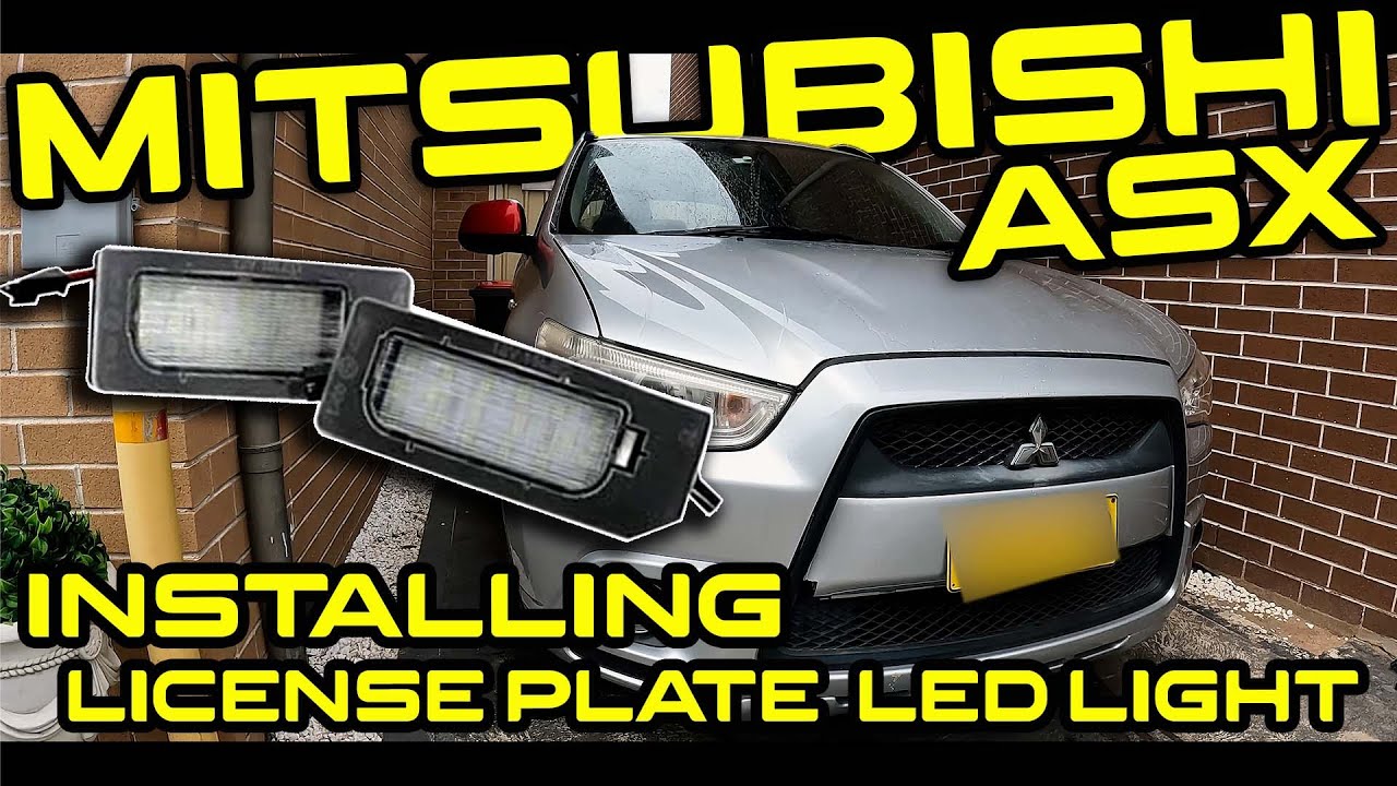 Установка белой подсветки номерного знака для Mitsubishi ASX V218